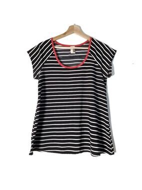 Francesca's Collection | Birdcage Label Stripe Top